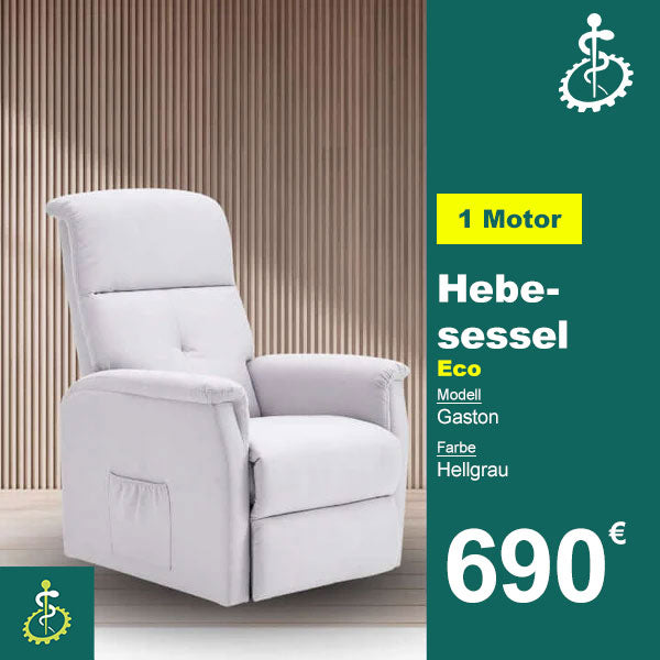 Aufstehsessel – Eco – 1 Motor – Hellgrau – Modell Gaston
