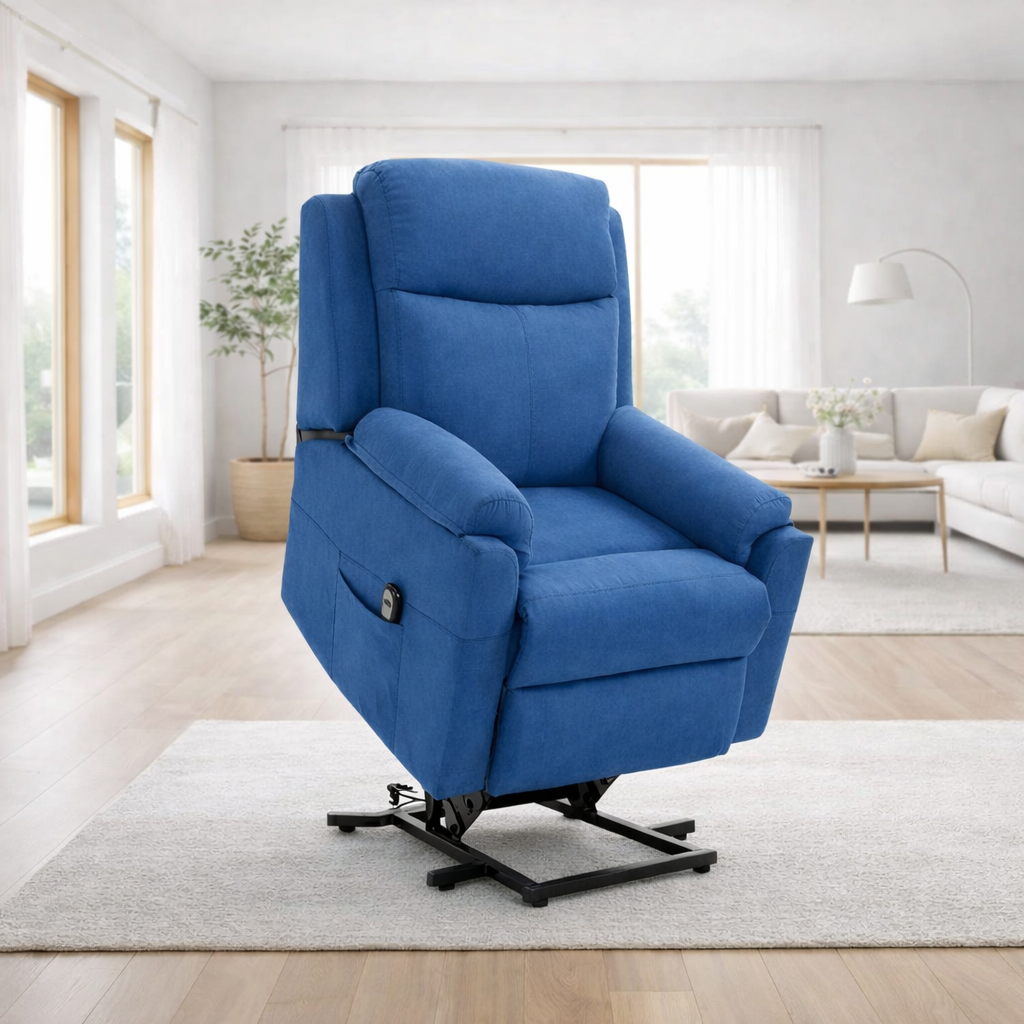 Aufstehsessel – Premium – 1 Motor – Modell Simon - Blau
