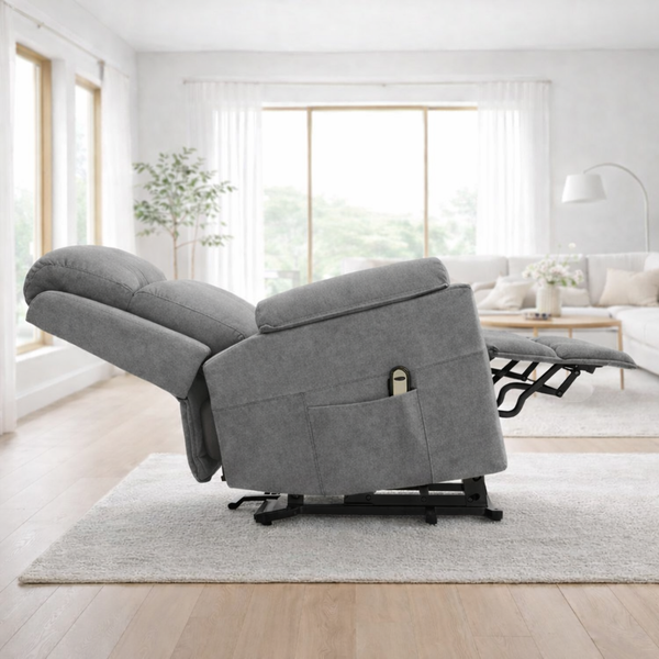 Aufstehsessel – Premium – mit Massage und Wärme – Modell Ludwig - Grau